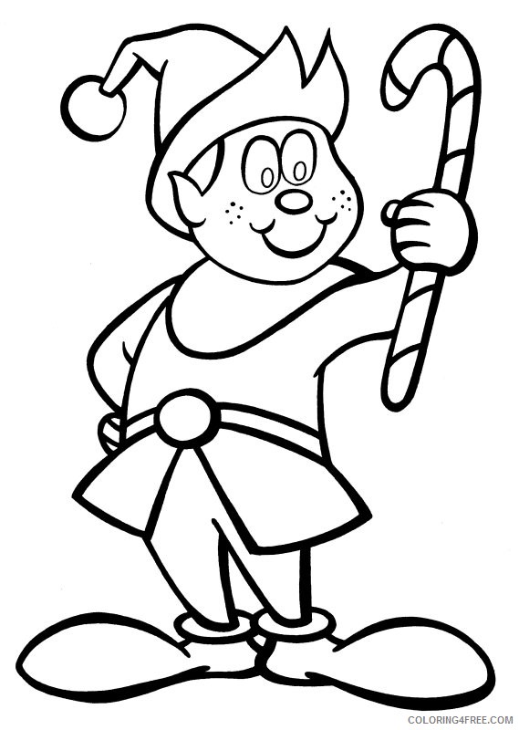 Santas Elves Coloring Pages Learny Kids