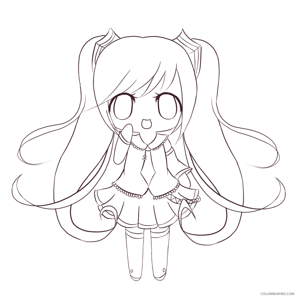 Cute Chibi Coloring Pages Anime Coloring4free Coloring4free Com