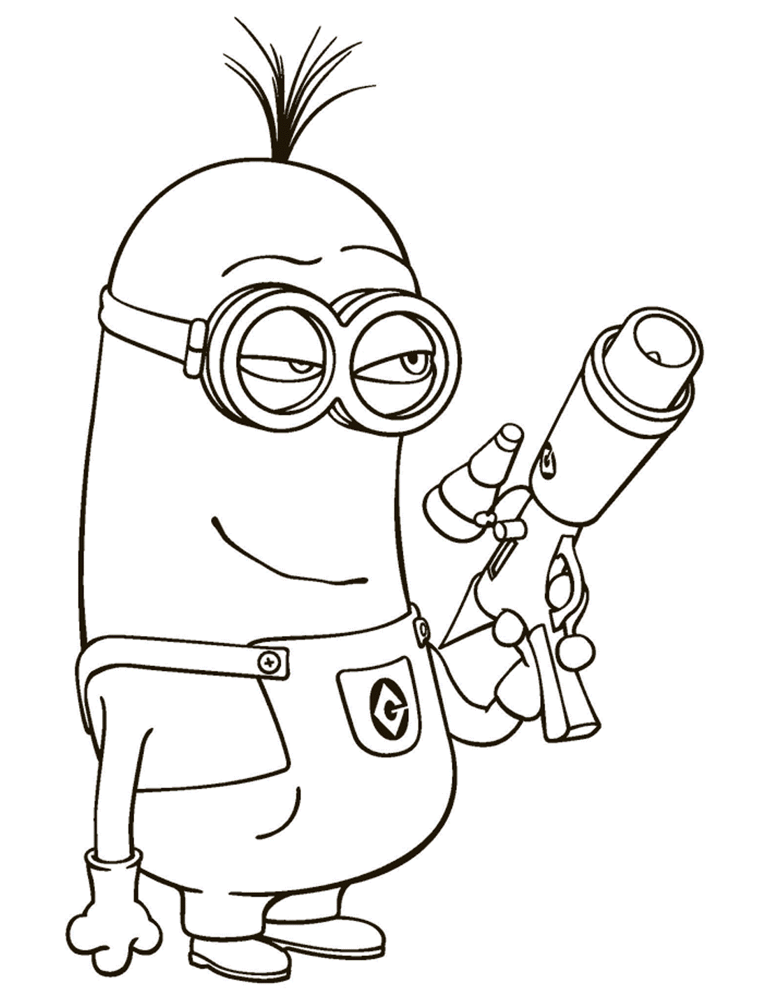 Despicable Me Coloring Pages Kevin Minion Coloring4free Coloring4Free