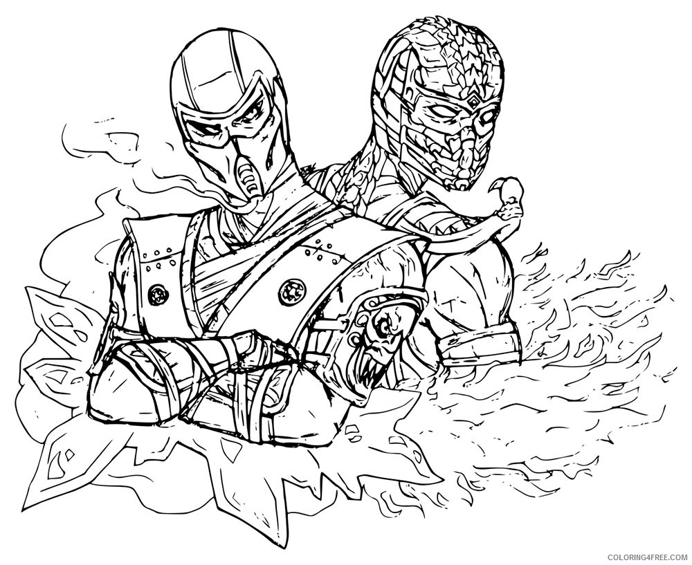 Featured image of post Mortal Kombat Scorpion Coloring Pages Print out color and cut out a paper mask outline or use a colored template to make the beautiful mask in seconds