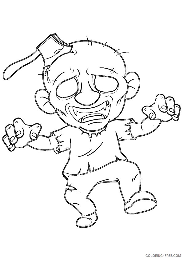 Realistic Zombie Coloring Pages