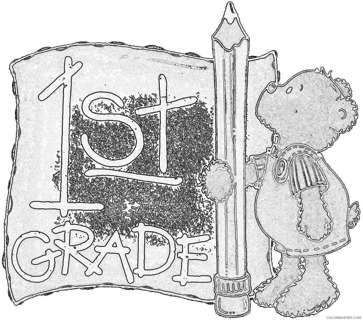 1st grade with pencil and bear vPtIgO coloring