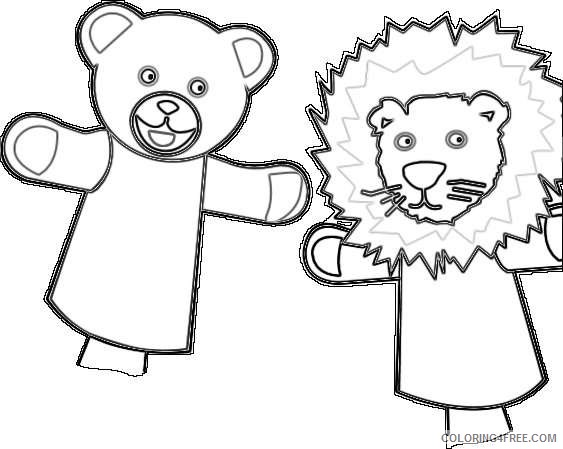 bear and a lion as a toy puppet jE31Nr coloring