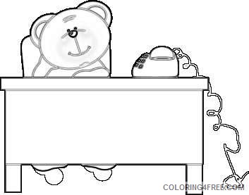 bear at desk bear at desk PfYgy3 coloring