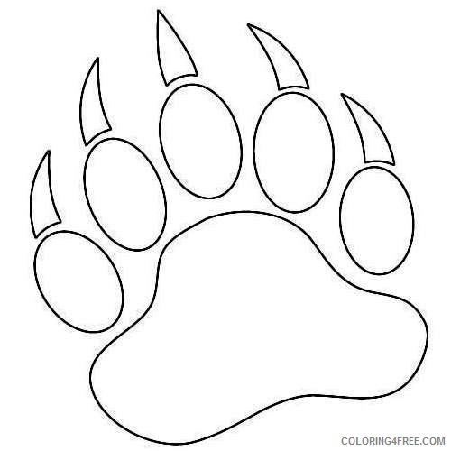 bear paw black and white 0zPmo4 coloring