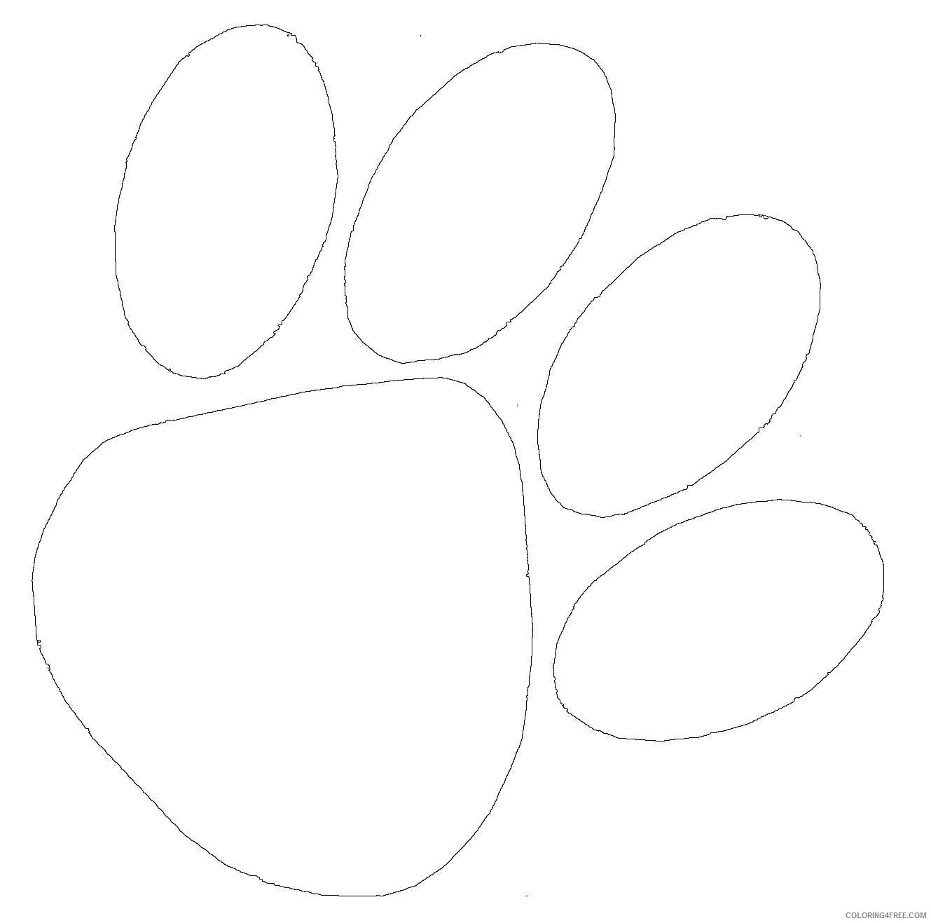 bear paw black and white B2PDdr coloring
