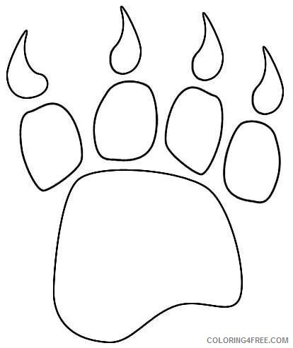 bear paw black and white zbz0y1 coloring
