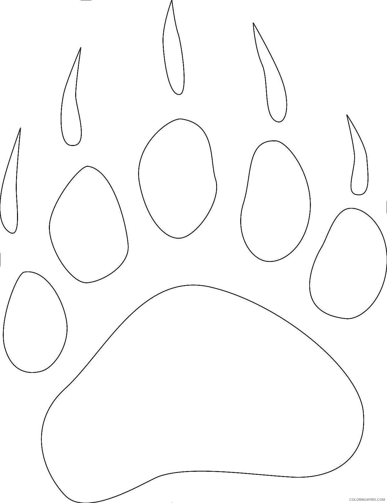 bear paw print collection b id com server 01 QNG3AA coloring
