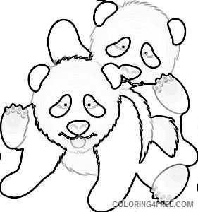 clipart cartoon drawing of two baby bear cubs playing NJIDlv coloring