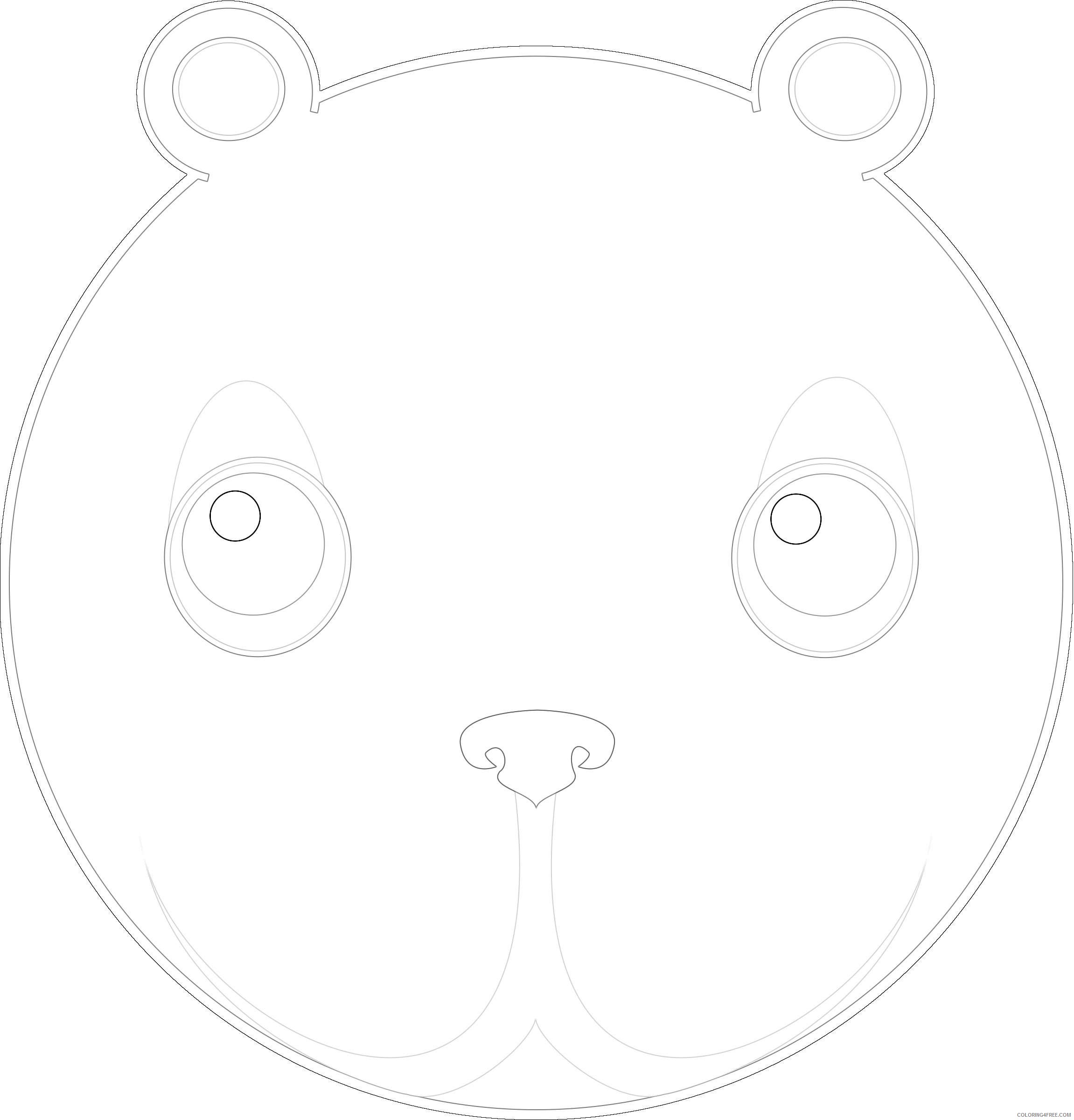 cute bear head by ikabezier V7GSds coloring