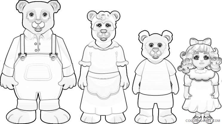 Goldilocks Three Bears Http Www Goldilocks Three Bears 0px1Wf Coloring 