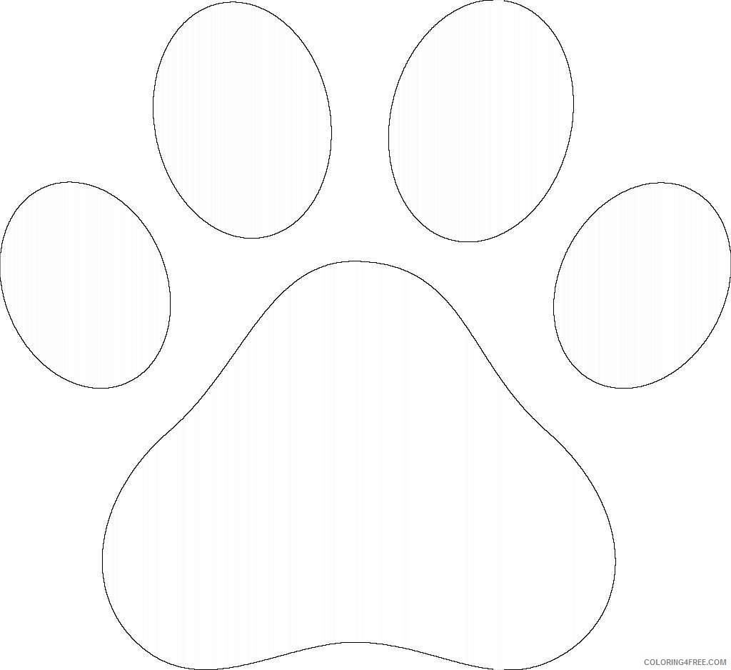 Bear Paw Print Coloring Page Sketch Coloring Page