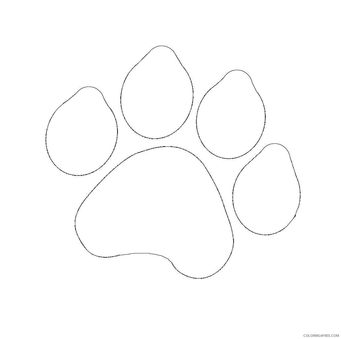 grizzly bear paw print Zm9KFB coloring