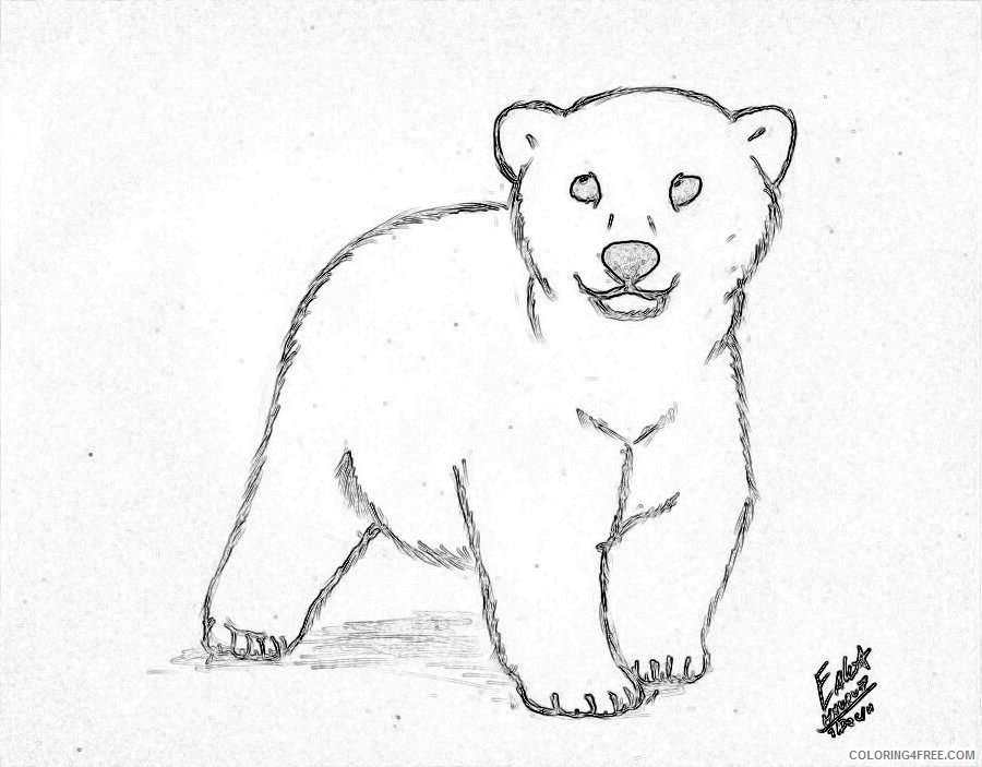 polar bear cub by hauru7 on deviantart pY7Uxb coloring
