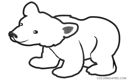 polar bear outline d2C7jR coloring
