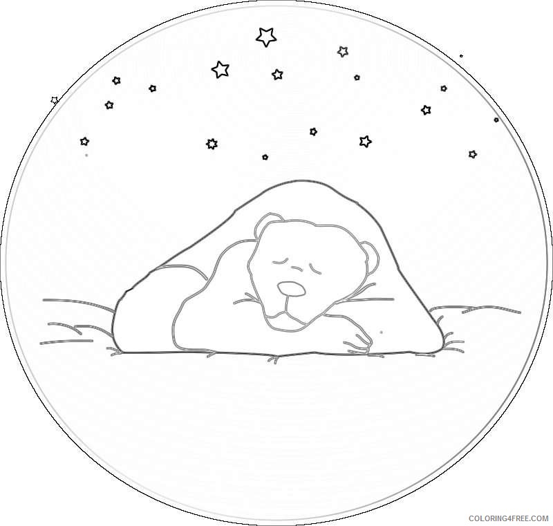 sleeping bear under the stars xf0I2j coloring