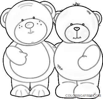 two cuddly bears two cuddly bears standing side by side SRbtQC coloring