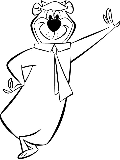 yogi bear boo boo bear coloring pages for kids printable download E0HfHq coloring