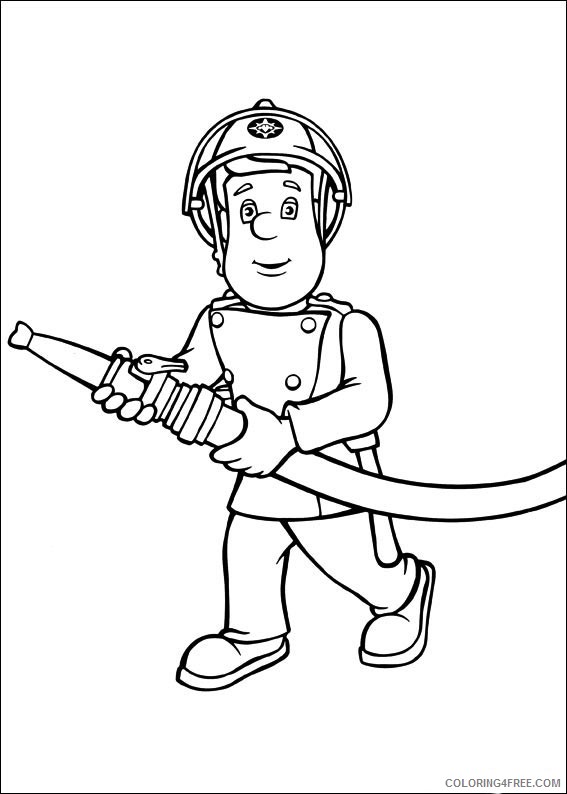 Fireman Sam Coloring Pages Printable Coloring4free - Coloring4Free.com