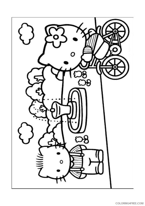 Hello Kitty Coloring Pages Printable Coloring4free