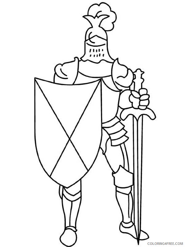 Knights Coloring Pages Printable Coloring4free - Coloring4Free.com