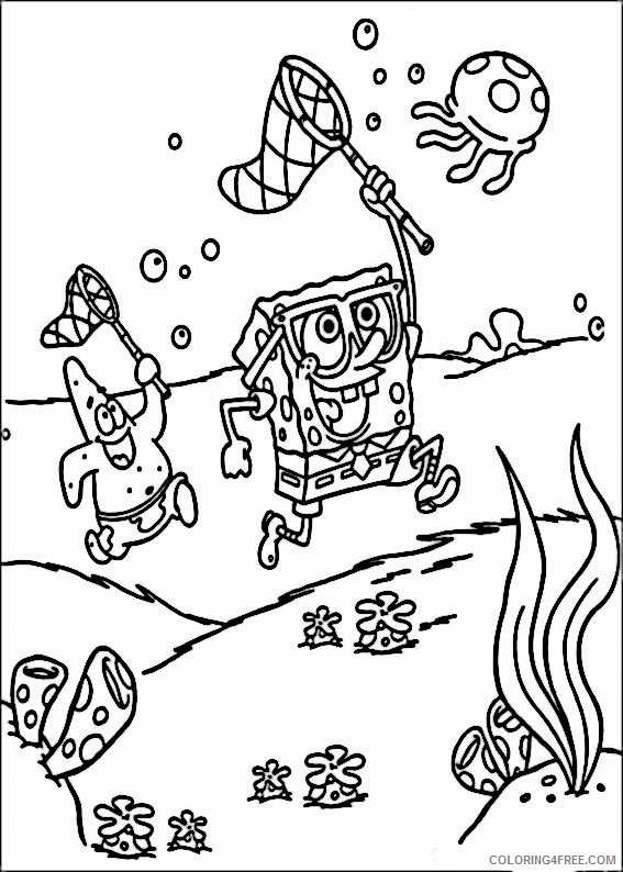spongebob squarepants coloring pages mr krabs and squidward ...