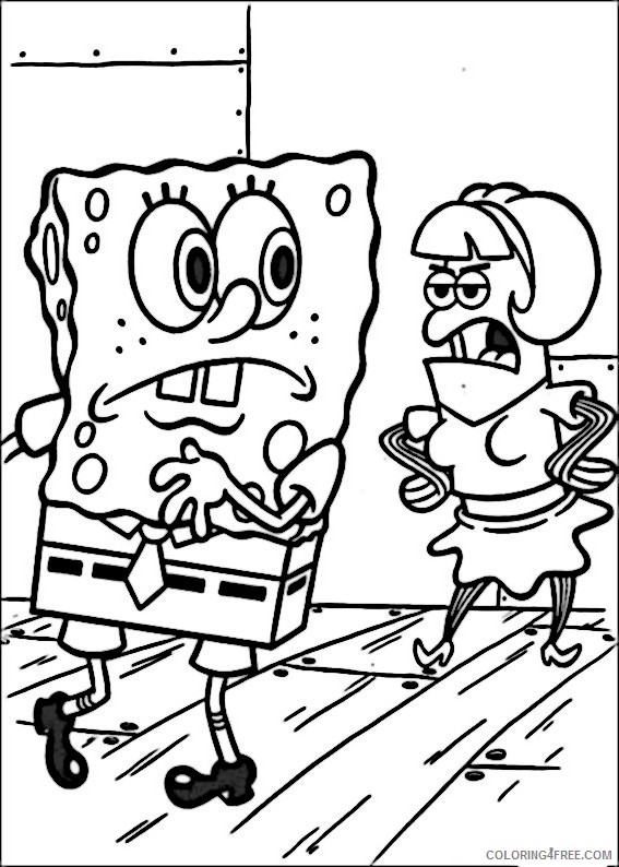 Spongebob Squarepants Coloring Pages Printable Coloring4free ...