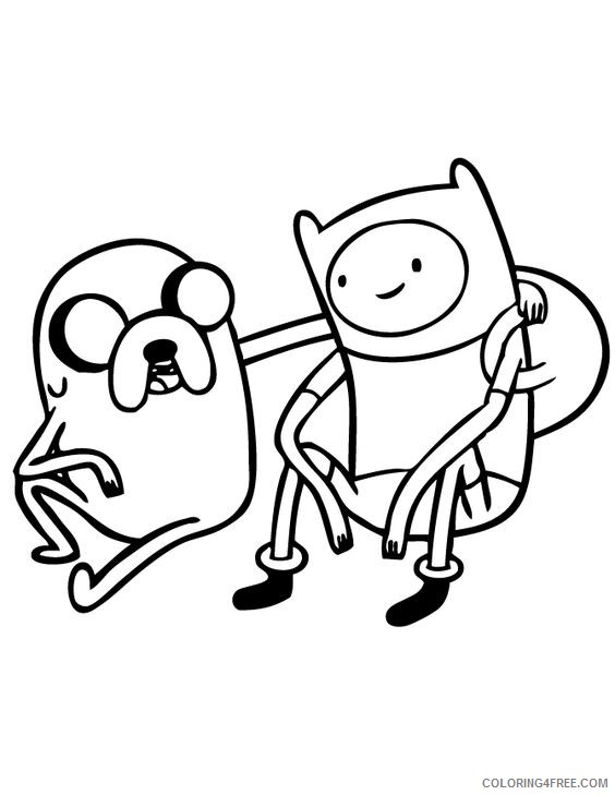 adventure time coloring pages jake and finn Coloring4free ...