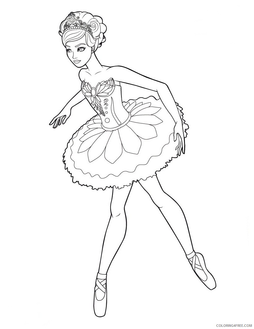 ballerina coloring for kids printable - Coloring4Free.com
