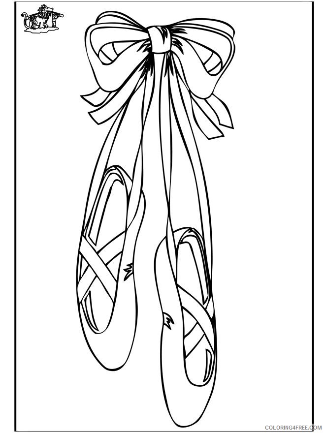 ballet shoes coloring pages printable Coloring4free - Coloring4Free.com