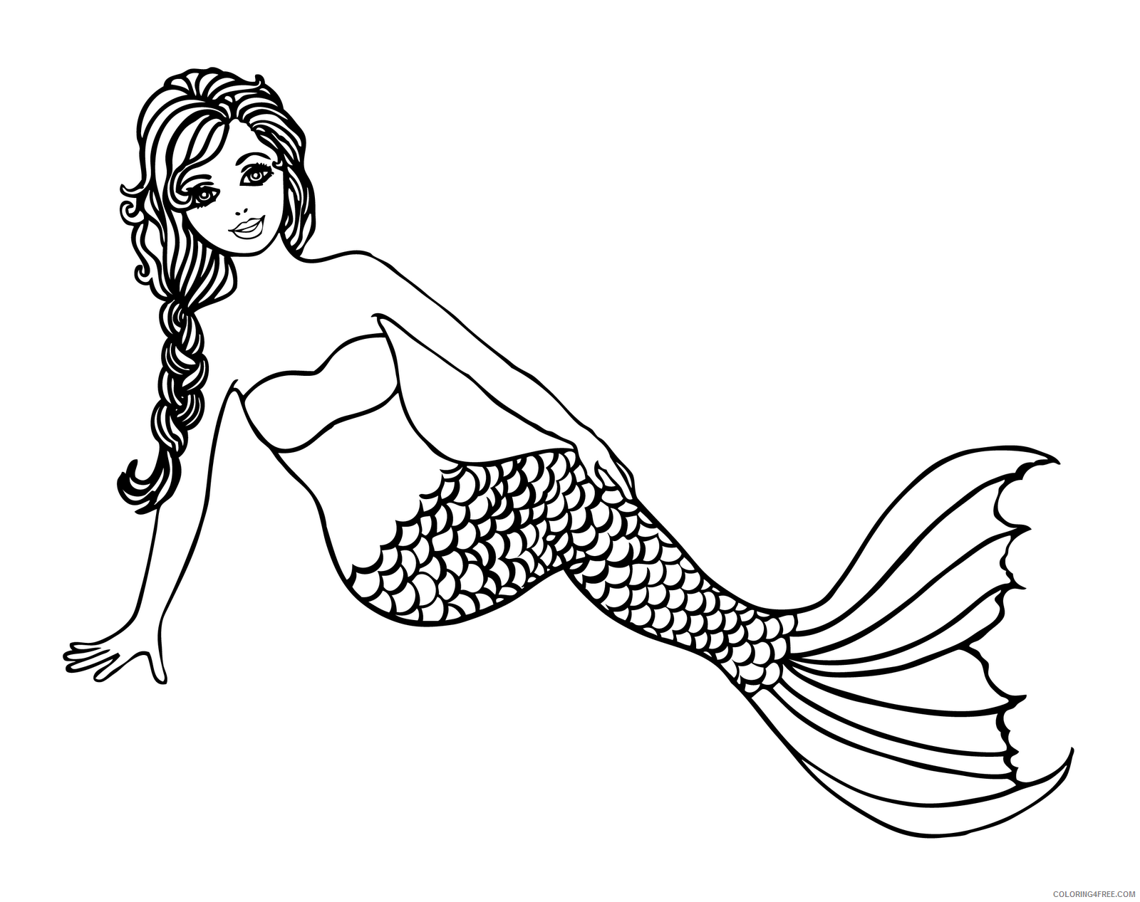 beautiful mermaid coloring pages to print Coloring11free