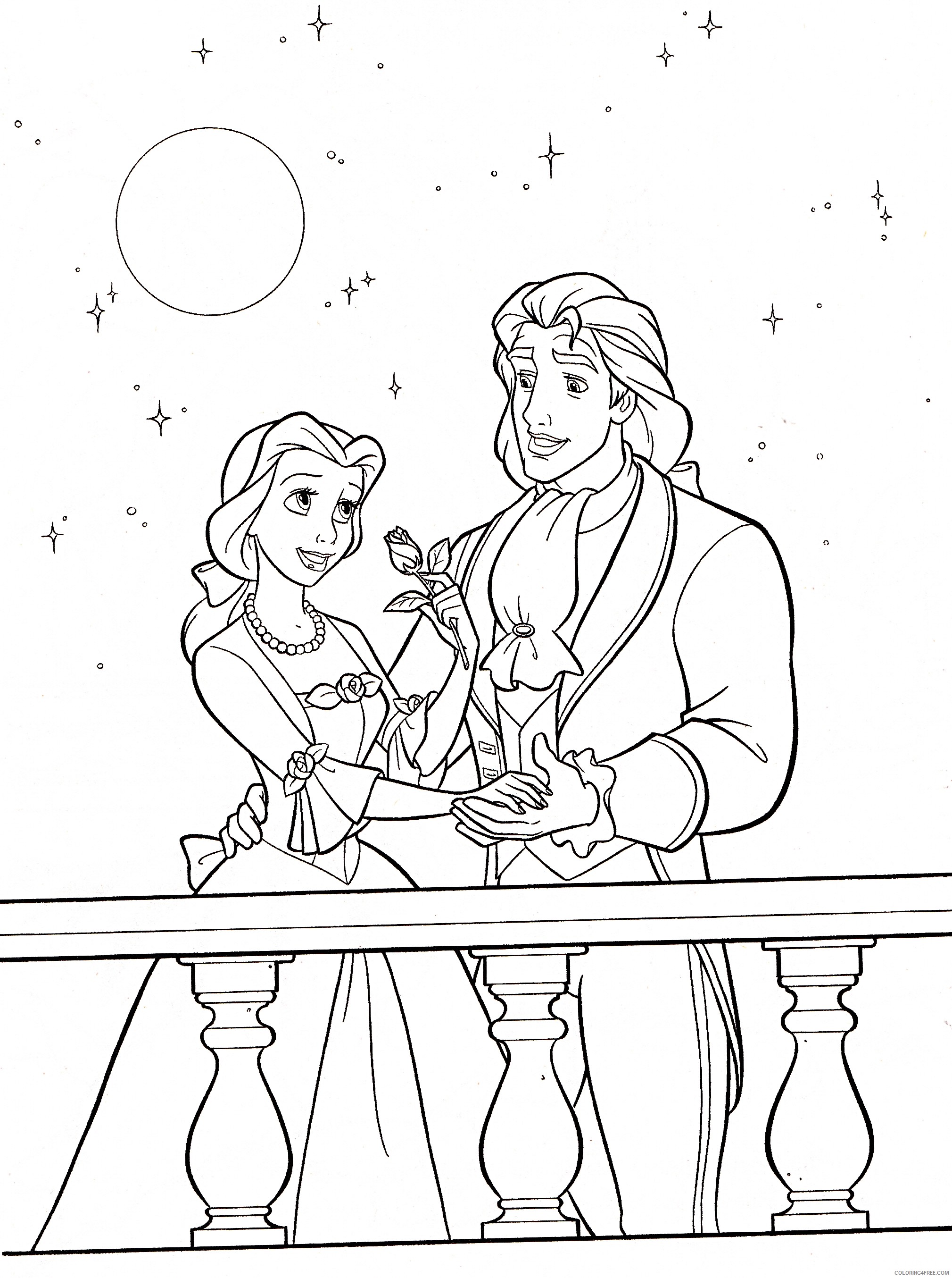 belle coloring pages and the beast Coloring4free - Coloring4Free.com