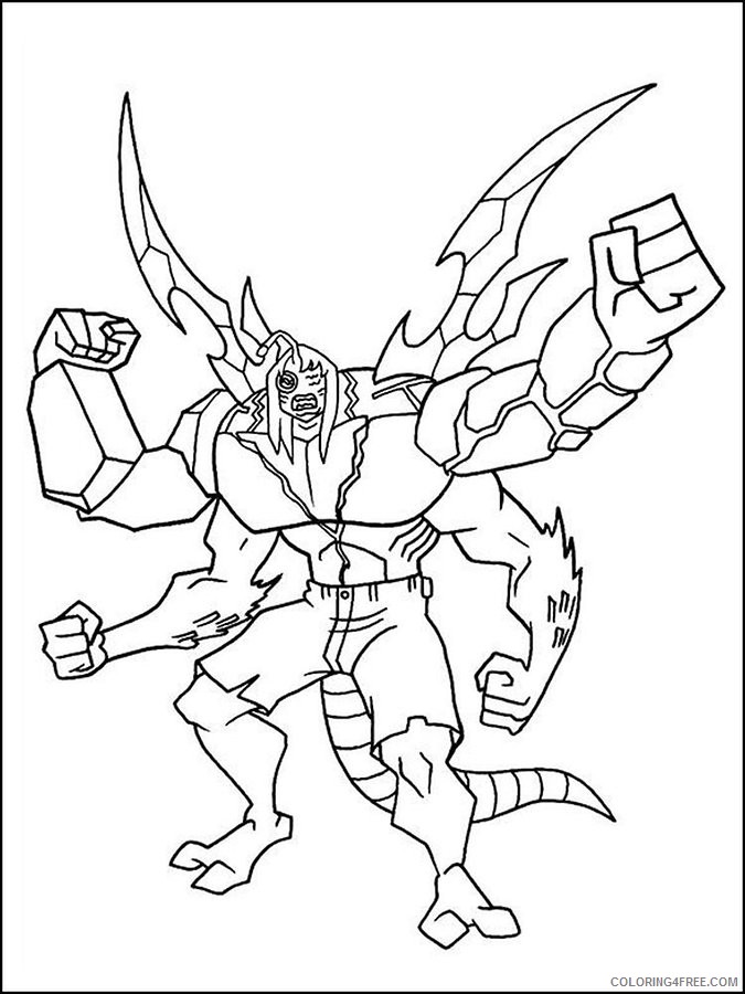 Ben 10 Coloring Pages Kevin 11 Coloring4free Coloring4free Com