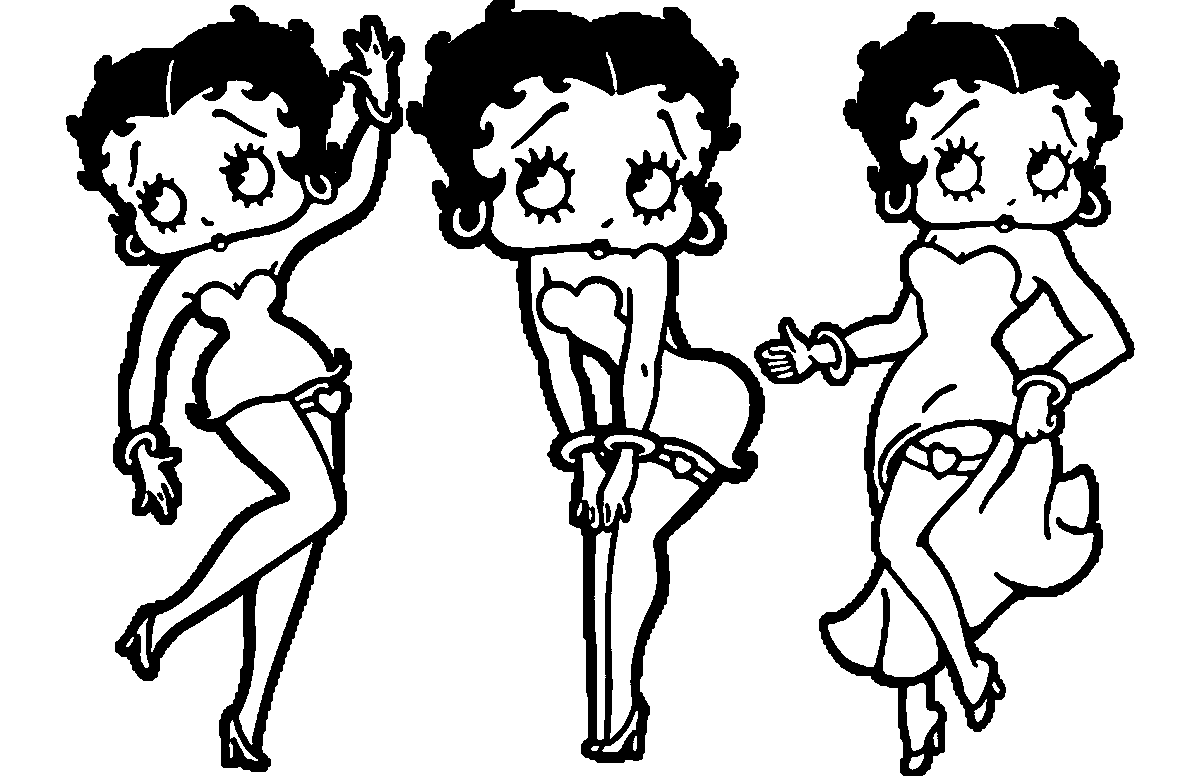 Betty Boop Coloring Pages Printable Coloring4free Betty Boop Coloring Pages...
