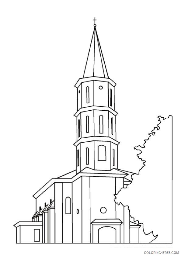 church coloring pages printable Coloring4free - Coloring4Free.com