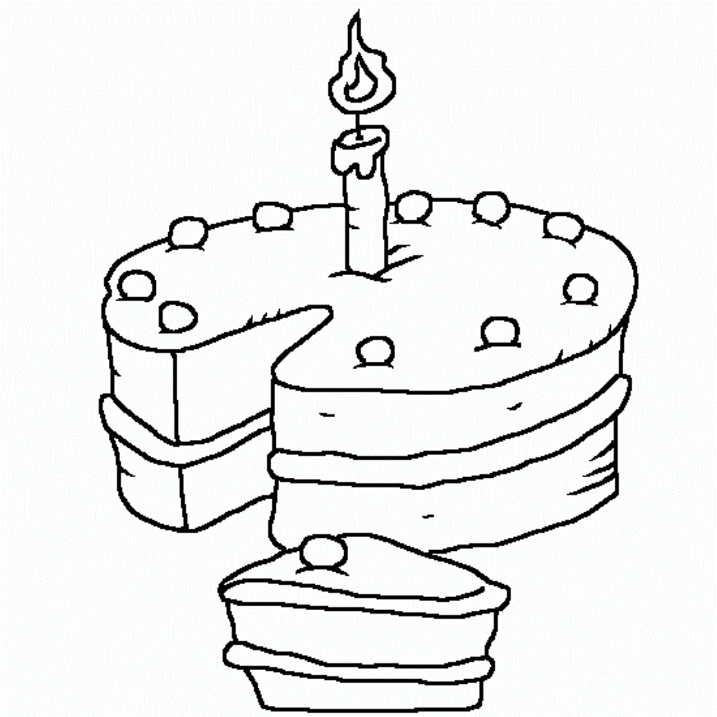 Hello Kitty Birthday Cake Coloring Pages Coloring4free Coloring4free Com