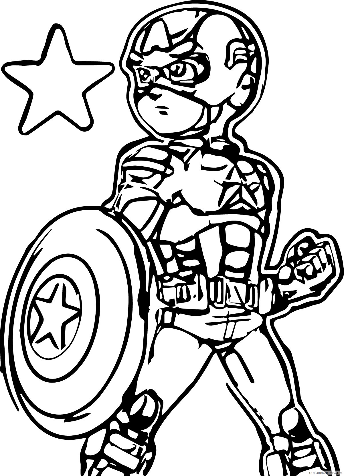 captain america coloring pages civil war movie Coloring4free ...