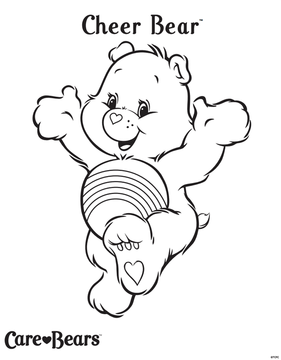 care bears coloring pages cheer bear Coloring4free - Coloring4Free.com
