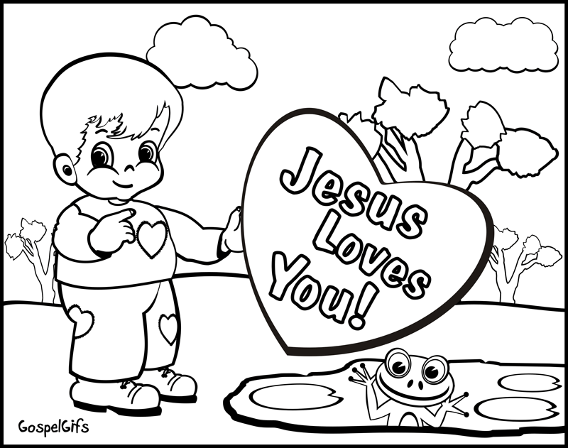 Christian Coloring Pages Jesus Loves You Coloring4free Coloring4free Com