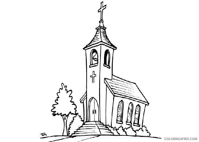 church coloring pages 3 Coloring4free - Coloring4Free.com