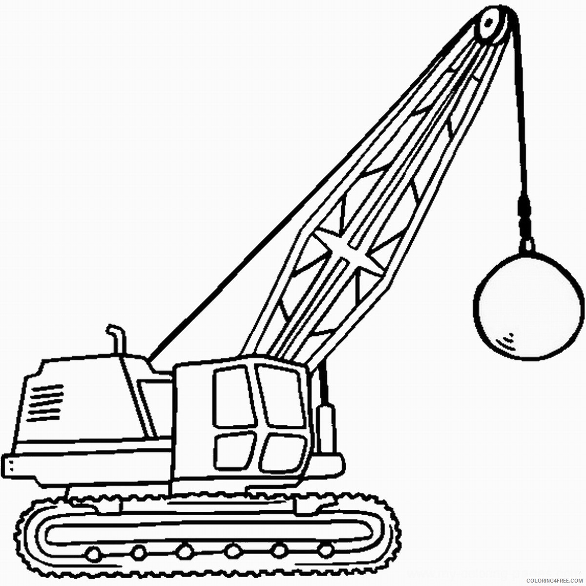 Construction Coloring Pages Wrecking Ball Coloring4free Coloring4free Com