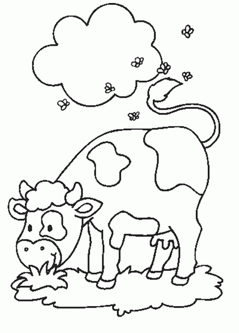 cute cow coloring pages for kids Coloring4free - Coloring4Free.com