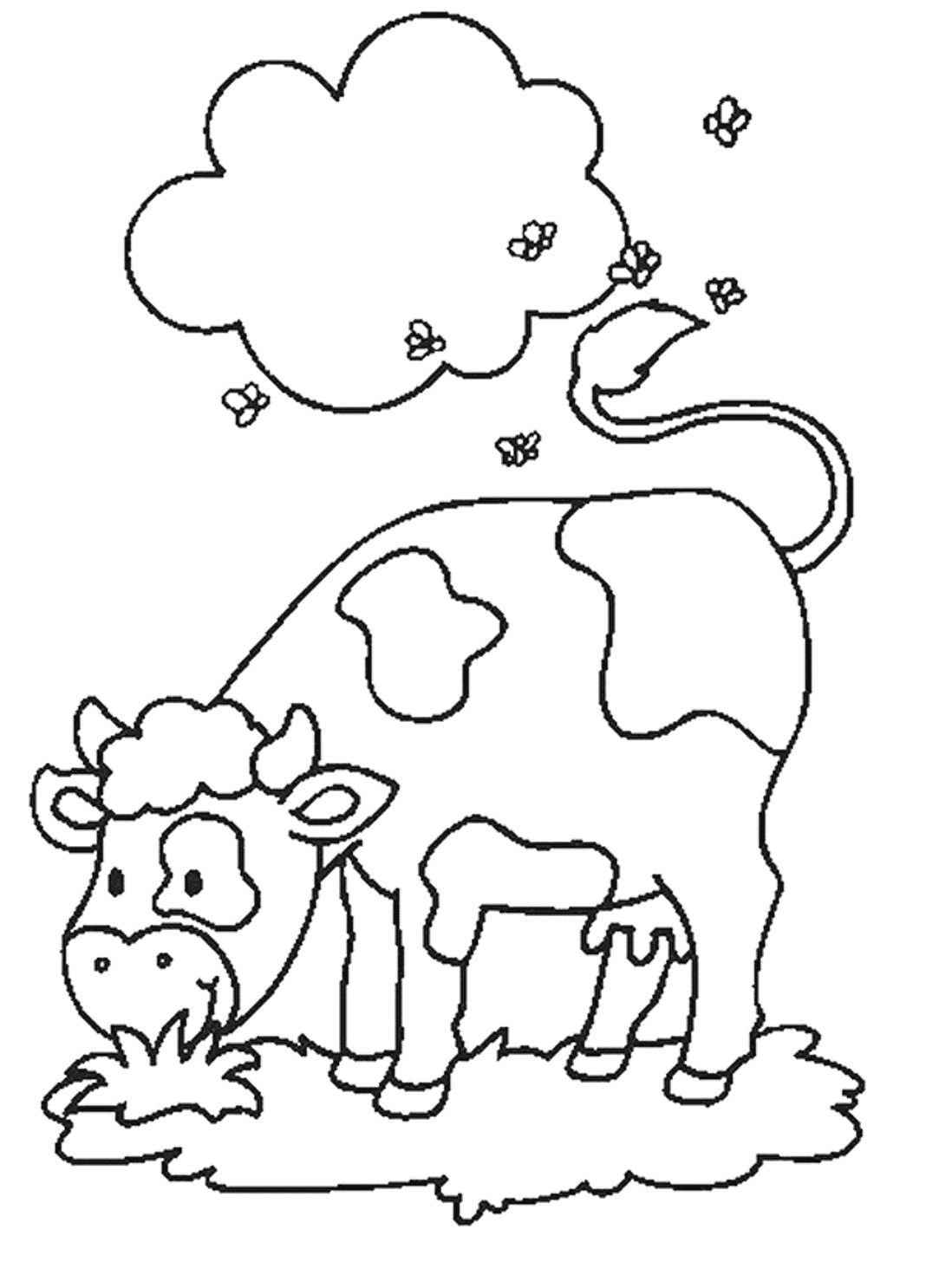 baby cow coloring pages for kids Coloring4free - Coloring4Free.com