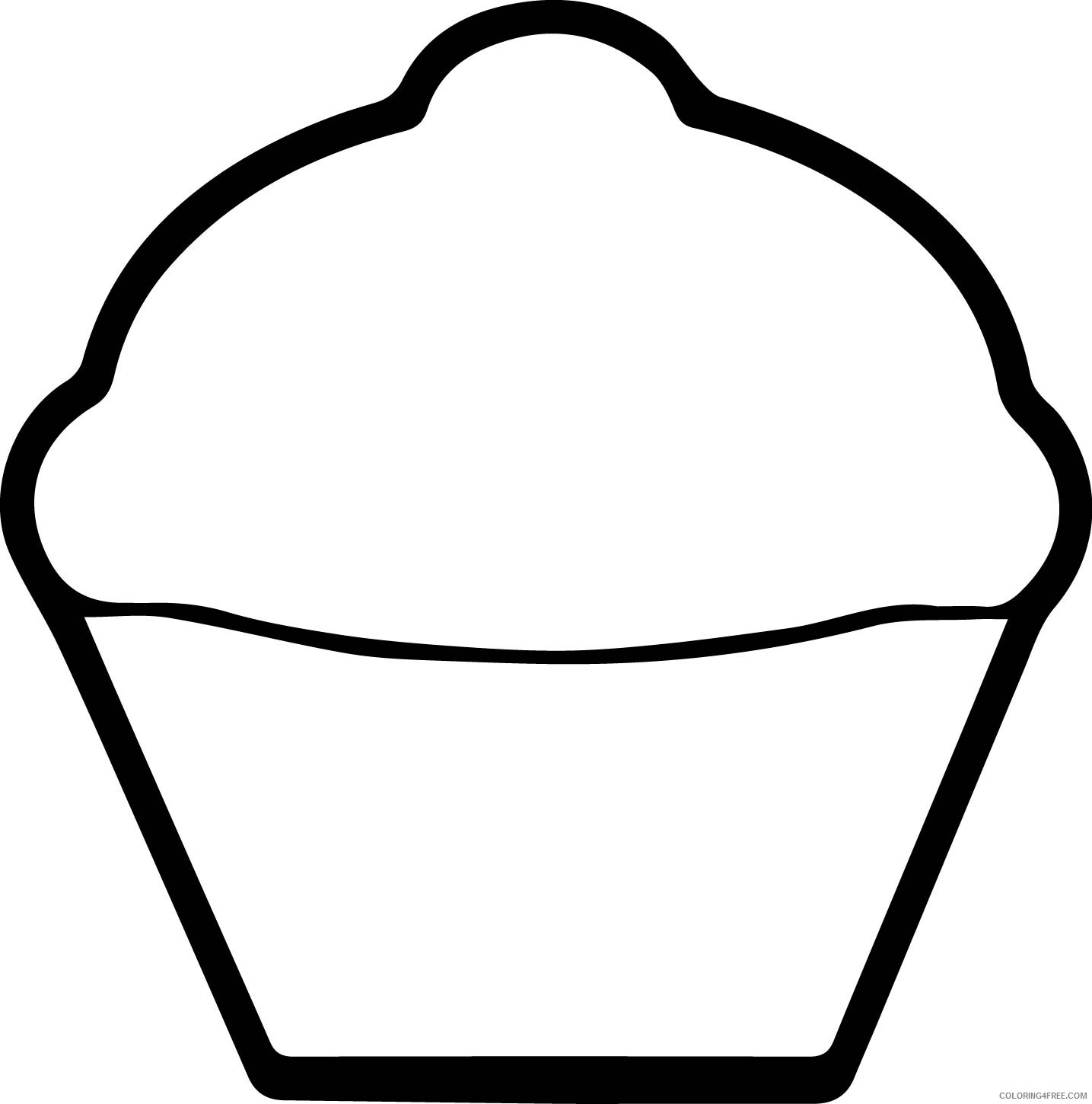 Cupcake Coloring Pages For Kids : Cute Cupcake Coloring Pages