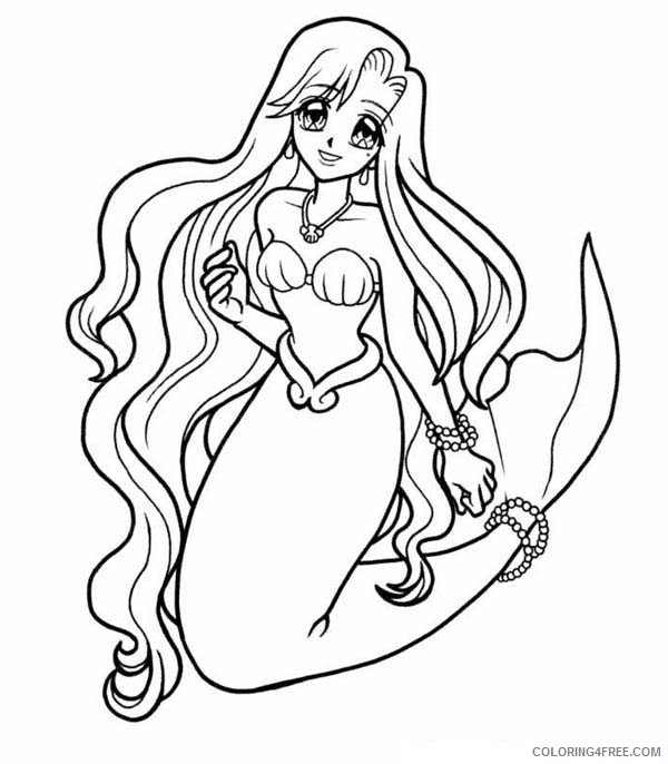 cute mermaid coloring pages coloring4free  coloring4free