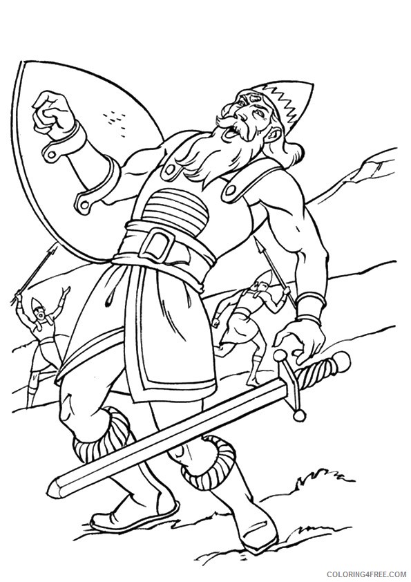 david and goliath fight coloring pages to print Coloring4free ...