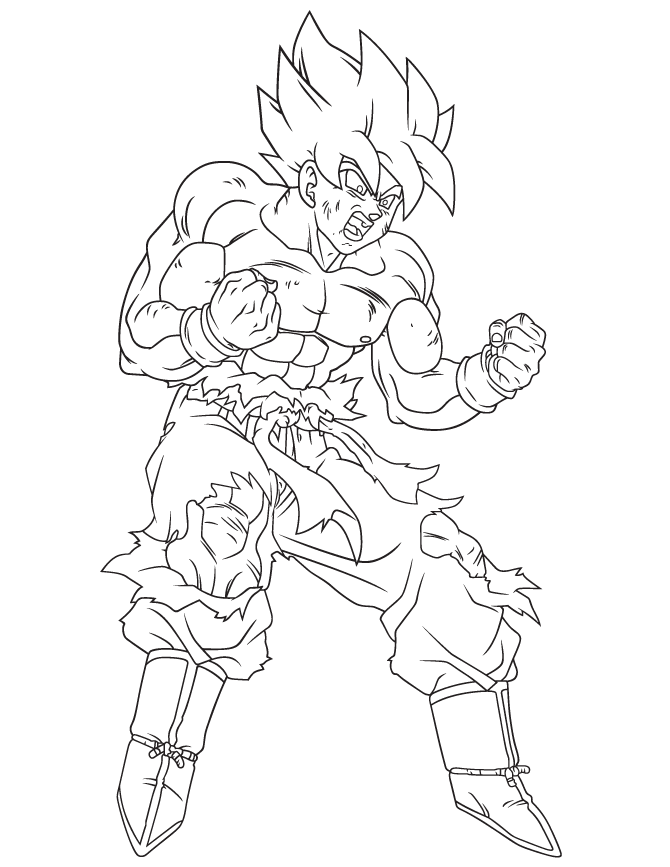 Dragon Ball Z Coloring Pages Trunks Flying Coloring4free Coloring4free Com