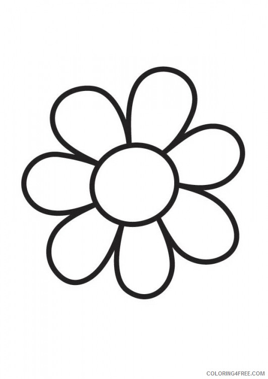Easy Flower Coloring Pages For Toddlers Coloring4free Coloring4free Com