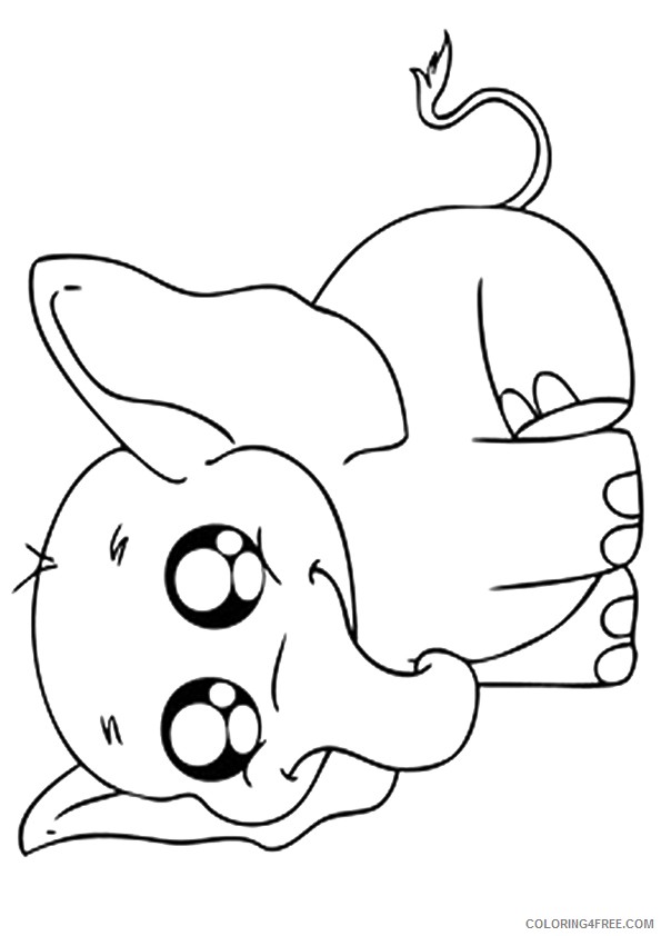 Elephant Coloring Pages Cute Baby Elephant Coloring4free Coloring4free Com