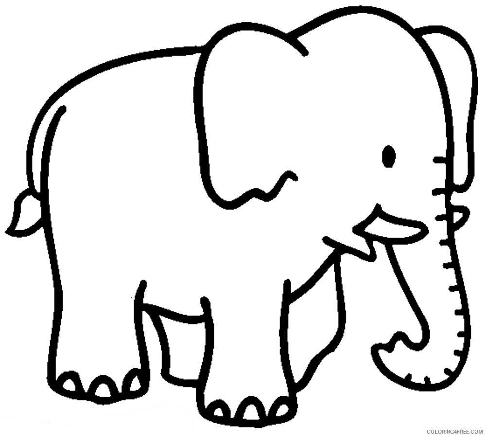 Download Elephant Outline Coloring Pages elephant outline png ...